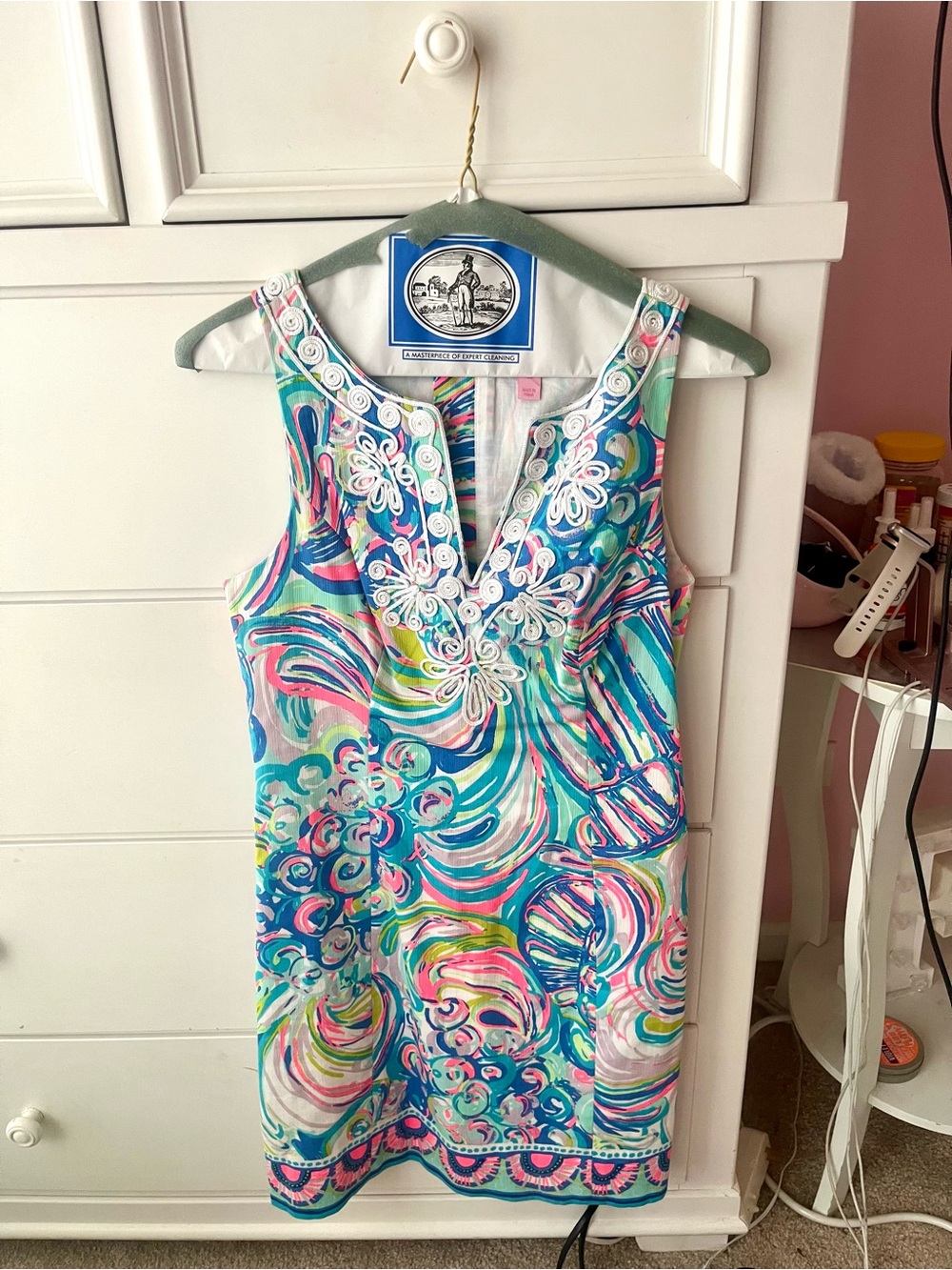 Lilly Pulitzer Multicolor Tropical Print Dress with Pink Label